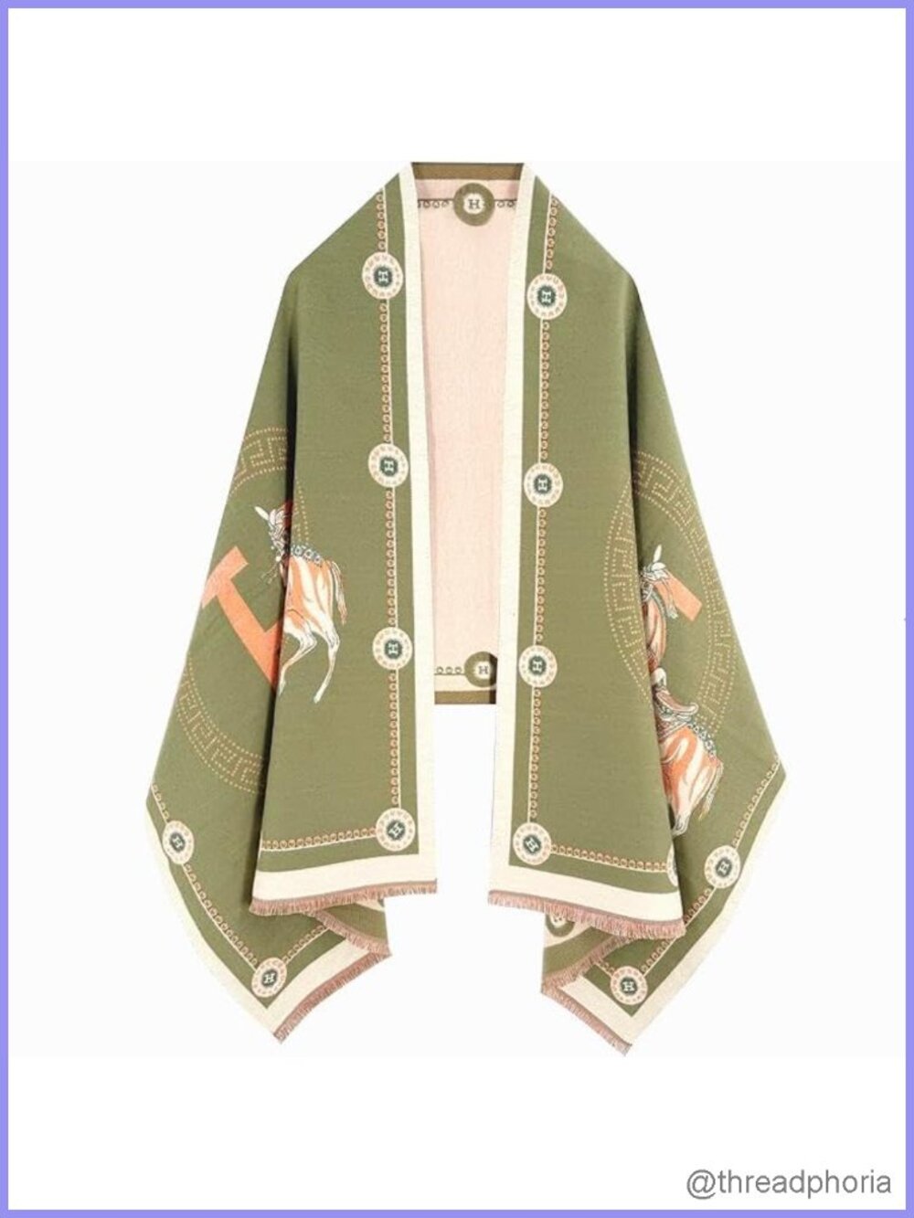 Reversible Pashmina Shawl Wrap for Women Big Scarf Open Front Poncho Cape Gift